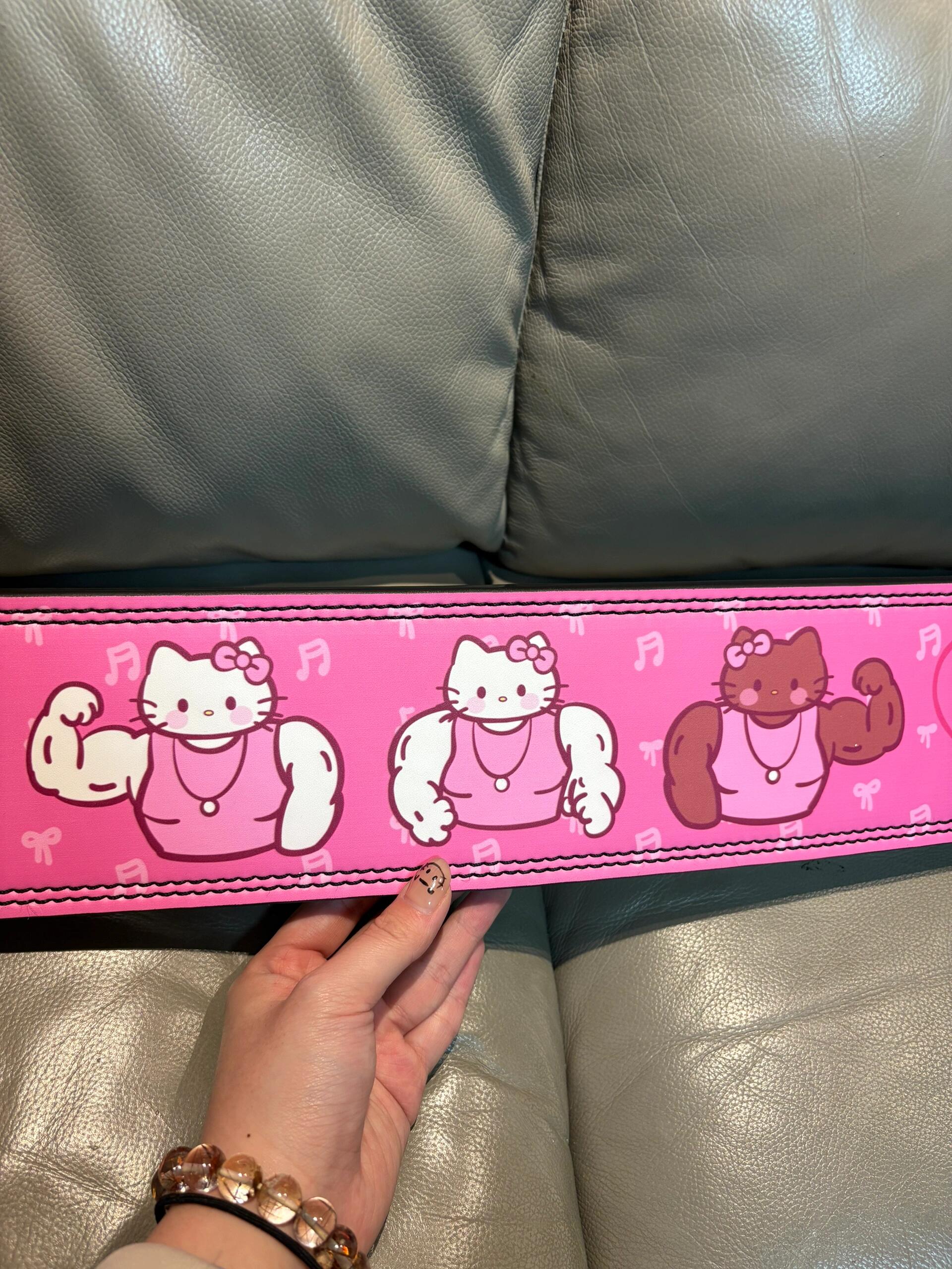 Hello Kitty Weight Lifting Belt Leather Gym Belts Back Support