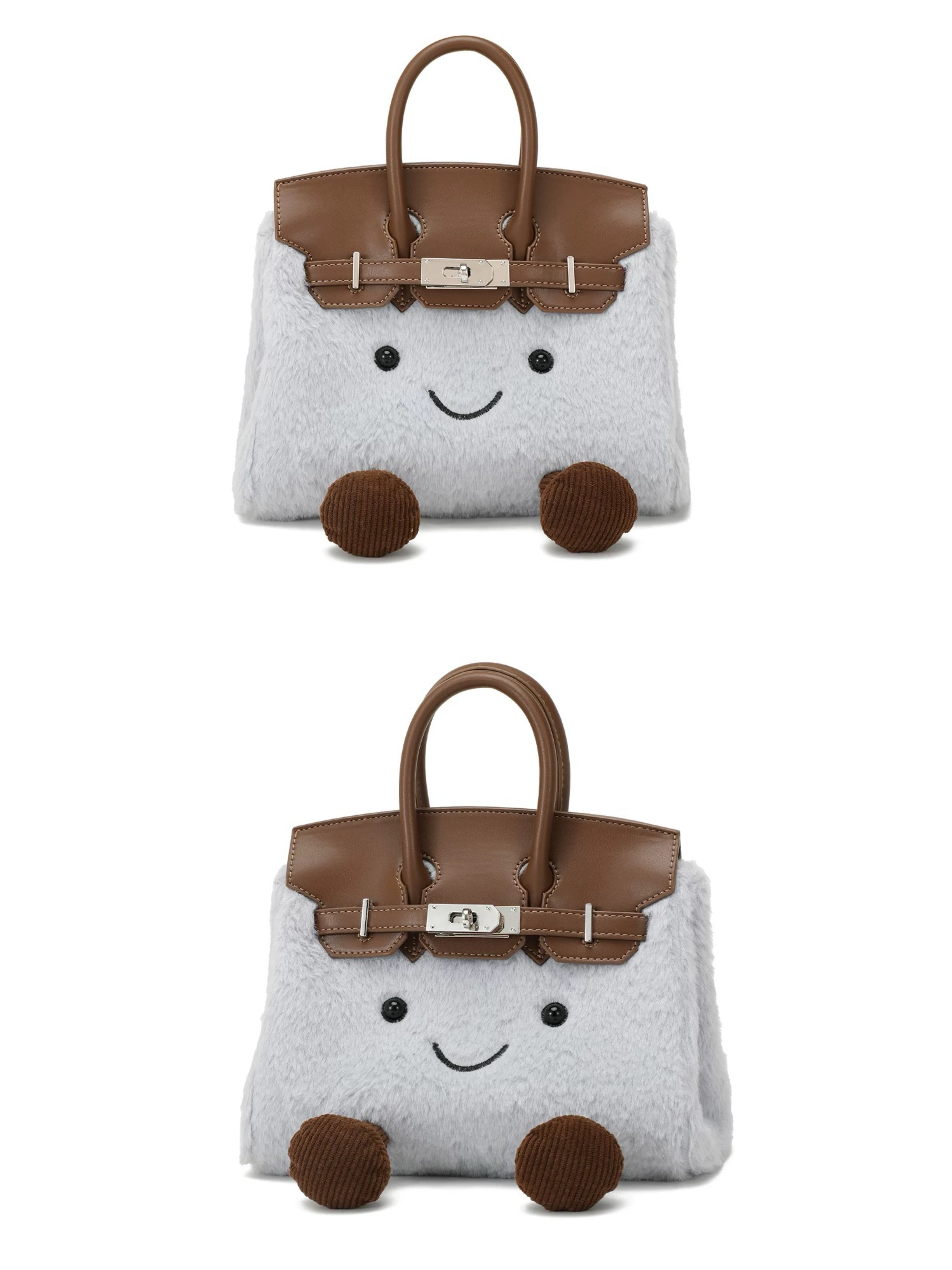 Plush Fluffy Bag Handbags Shoulder Bag Top Handle Satchel Tote Work Bag