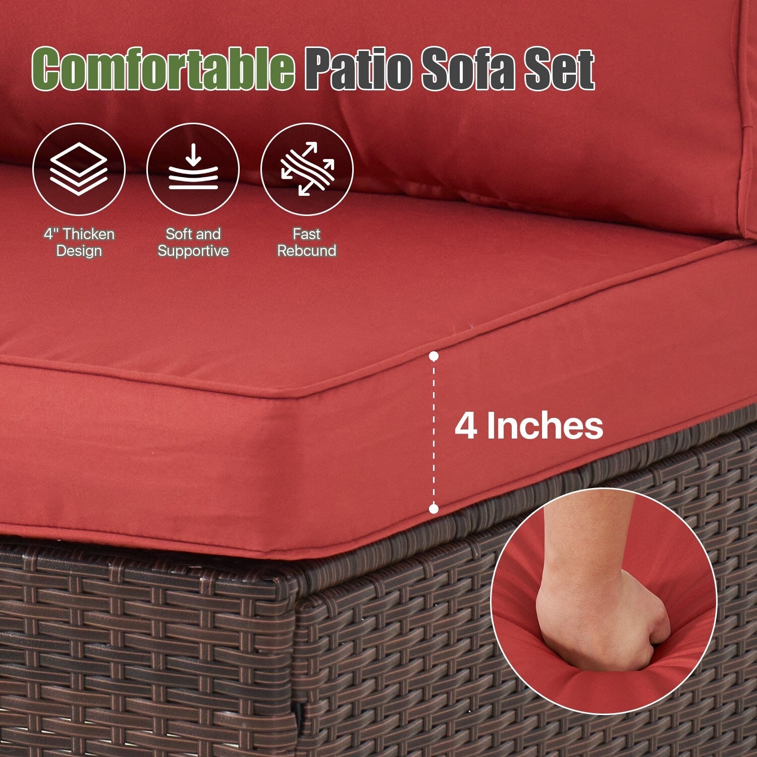Patio Furniture Set , Outdoor Sectional Sofa Set