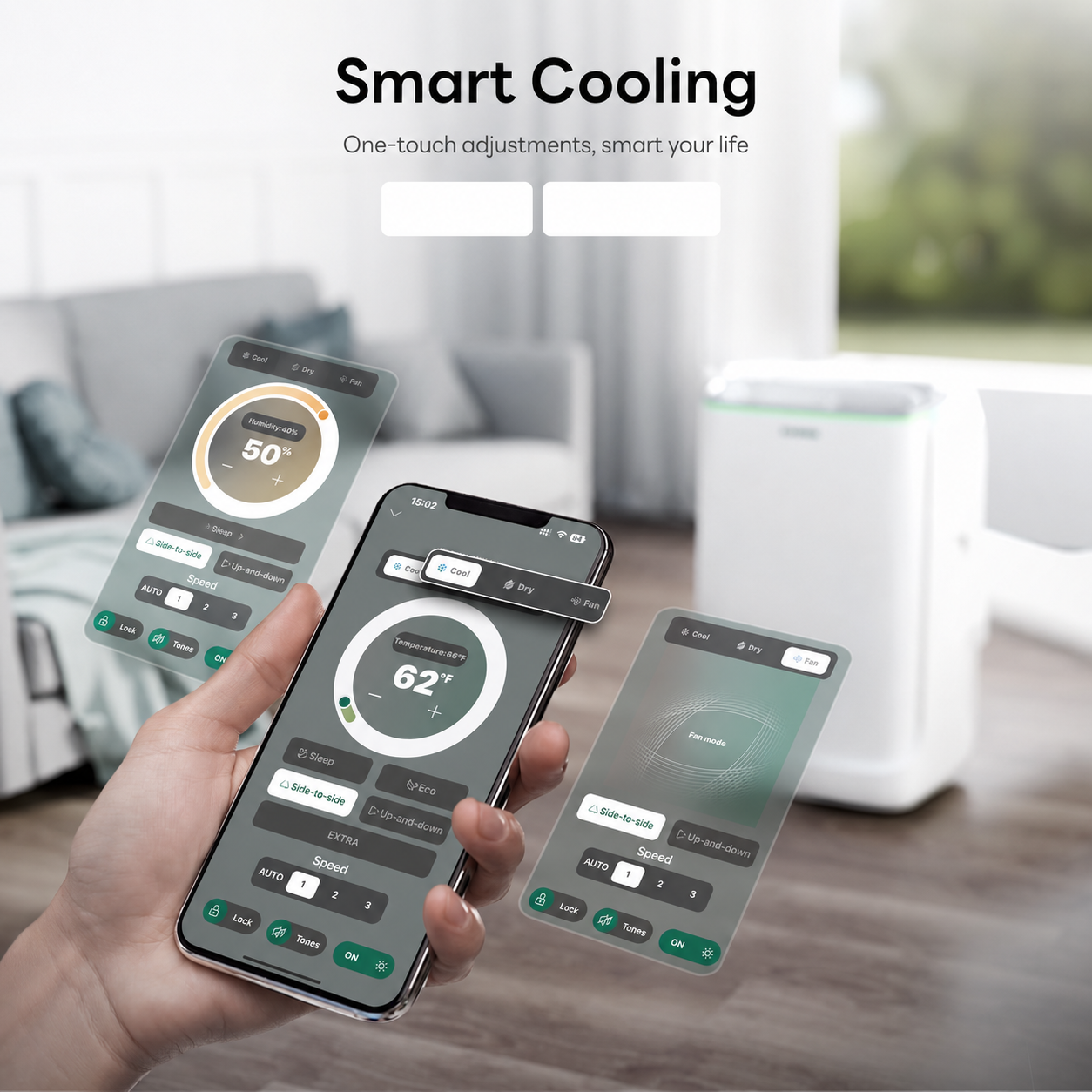 🔥Clearance Sale🔥14,000 BTU Dual Hose Portable AC – Smart Inverter Cooling for Rooms Up to 500 sq.