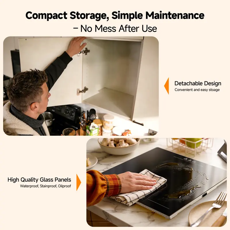 2026 47x15in Electric Warming Tray – Tempered Glass