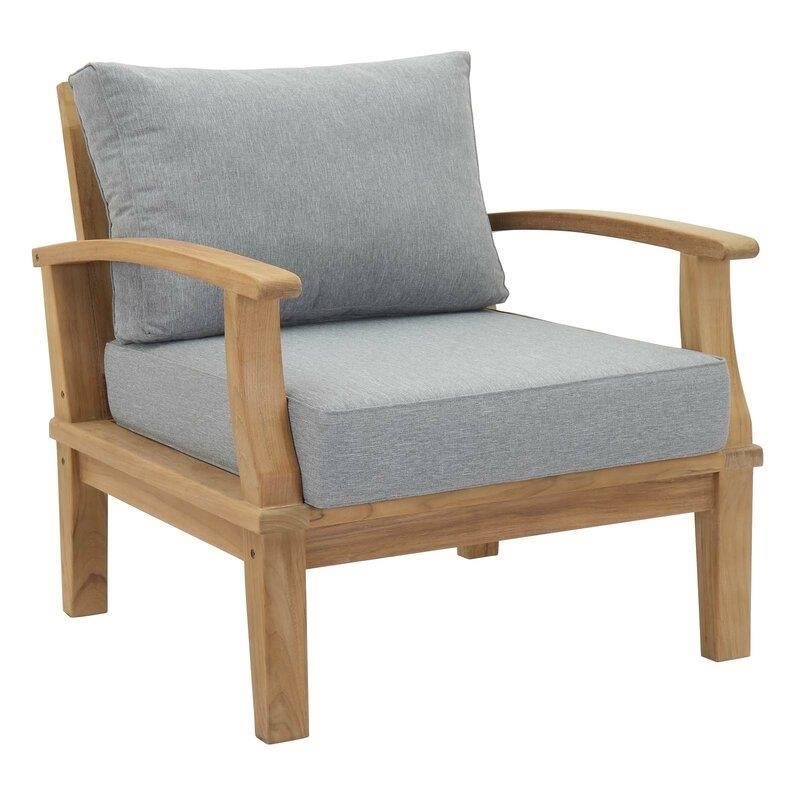 Sidney Solid Wood 4 - Person Seating Group with Cushions