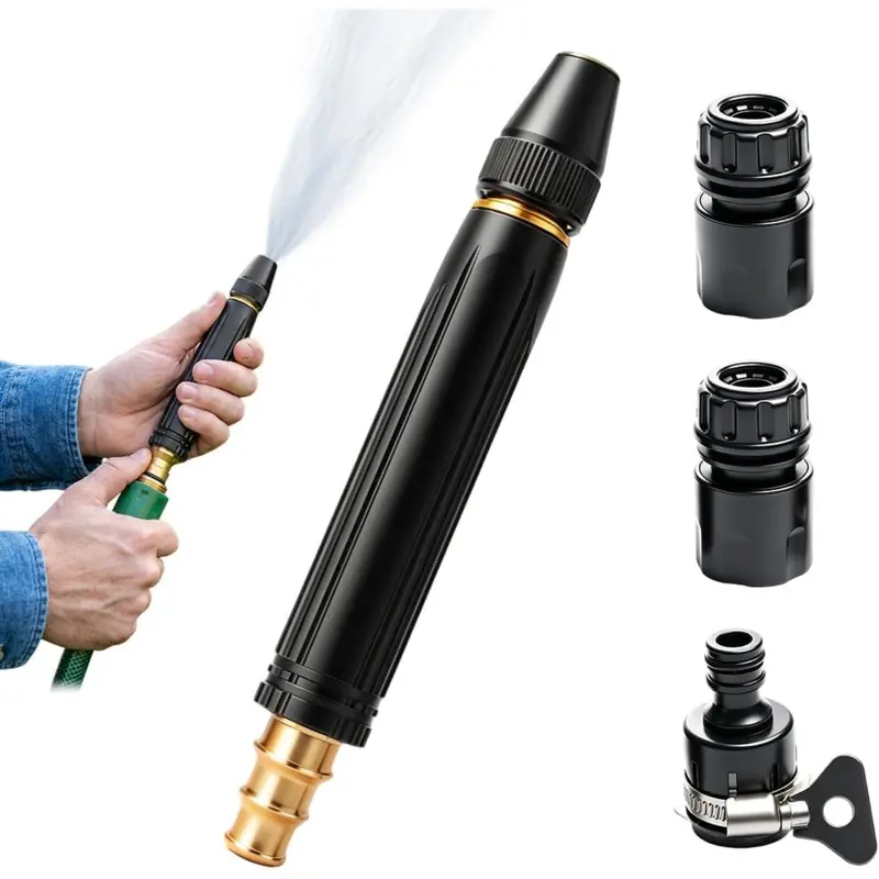 [FathersDayGift]Home High-Pressure Car Wash Spray Gun (Includes Booster Nozzle and Hose Clamp) — An Essential Choice for Watering Flowers and Vegetables, and Cleaning Your Beloved Car.