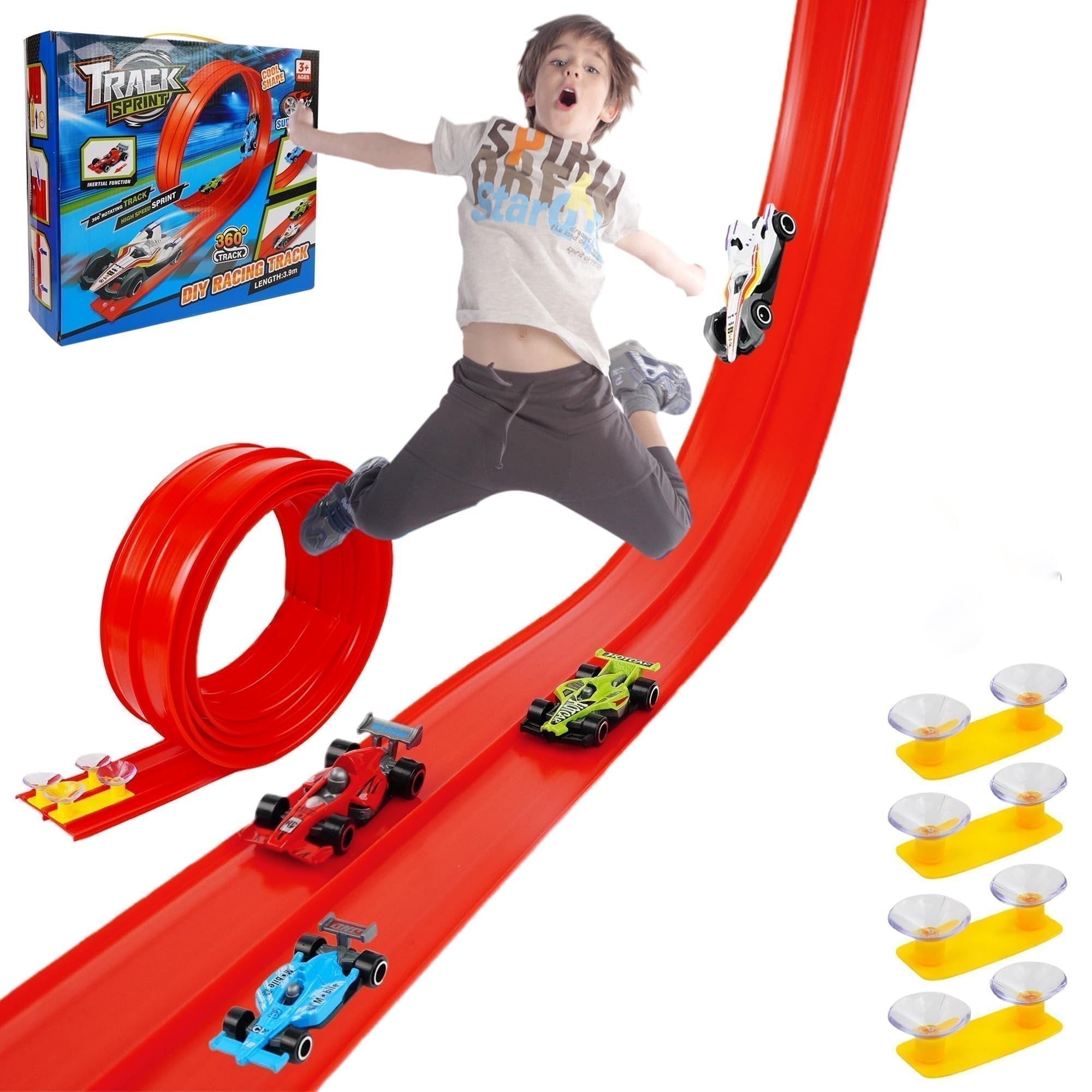 🎄🎁 2025 Christmas Surprise Gift: DIY Flexible Racing Track Toy 🚗✨