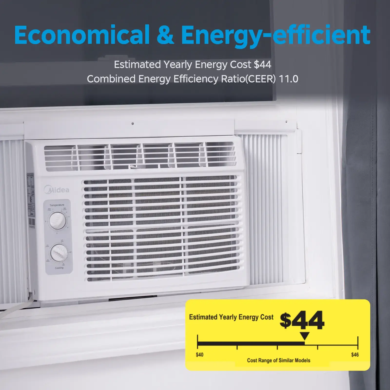 5000 BTU Small Window Air Conditioner, Mechanical & Digital Remote Control Options for Rooms Up To 150 Sq.Ft