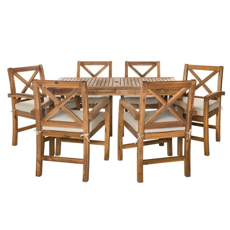 Diboll Rectangular 6 - Person 60'' Long Dining Set with Cushions
