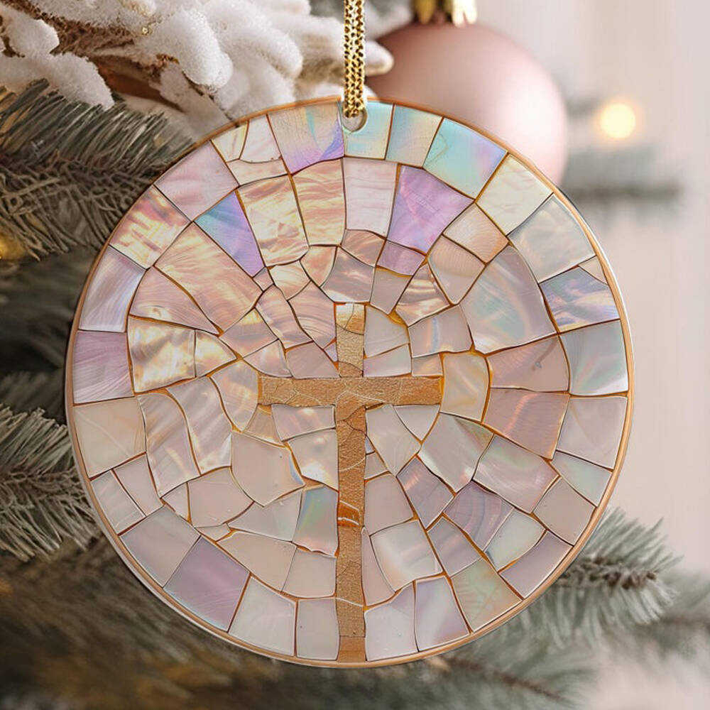 Christian Mosaic Ceramic Ornament
