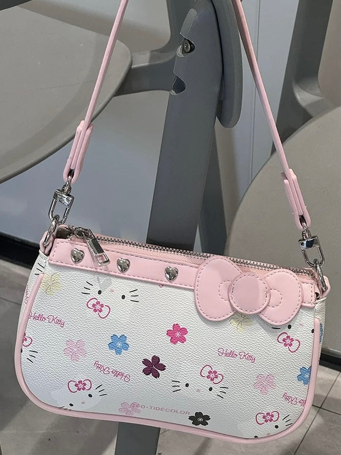 Hellokitty Hobo Bag Small Clutch Totes Handbag Top Handle Purse（gift box packaging）