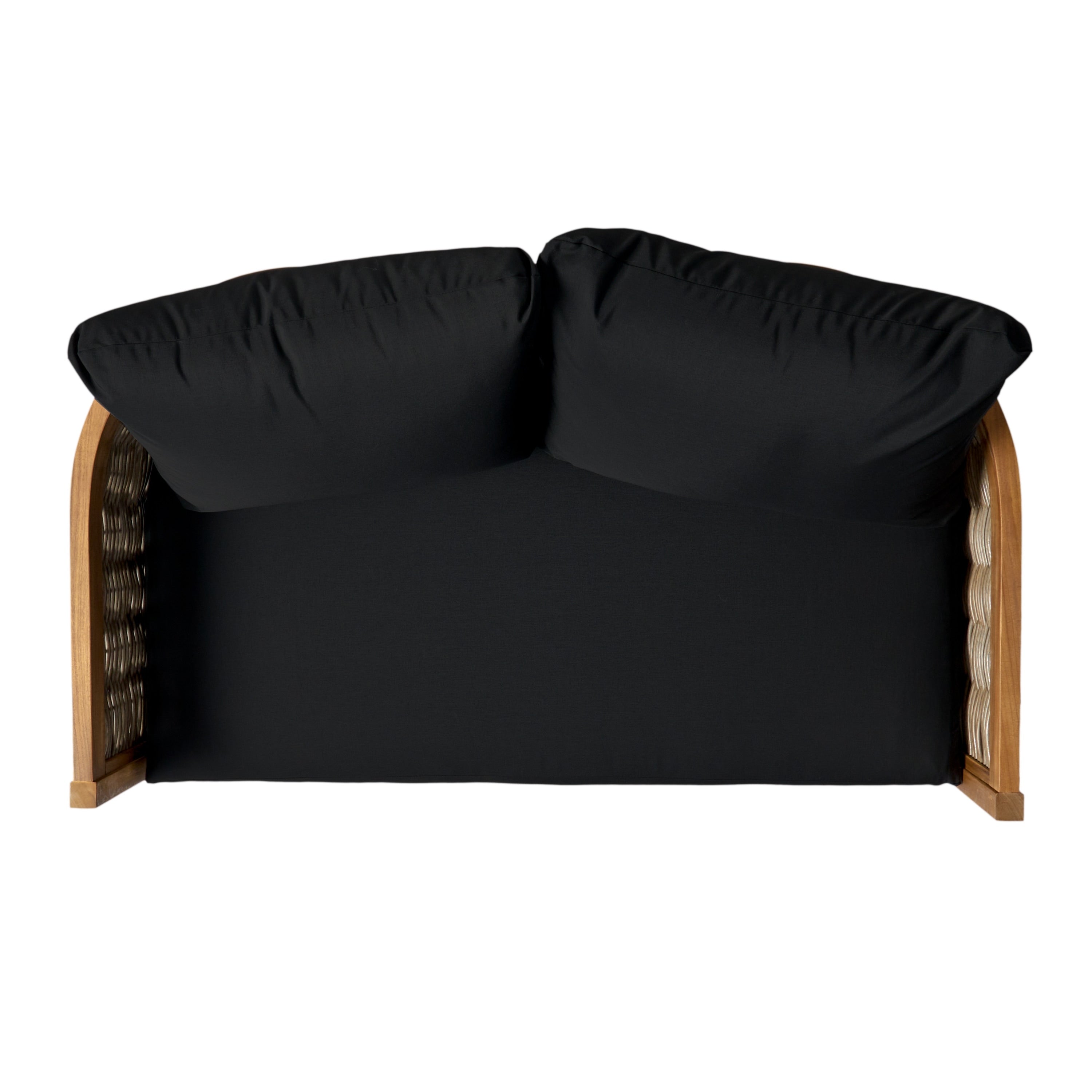 Burchett Outdoor Acacia Wood and Wicker 4 Seater Chat Set with Optional Sunbrella Cushions by Christopher Knight Home