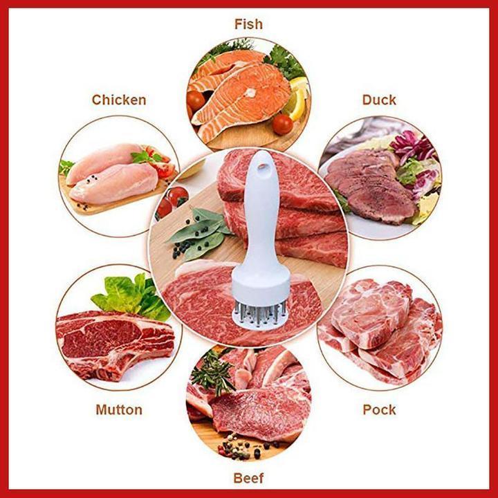 🔥Stainless Steel Meat Tenderizer Needle 21 Pin Steak BBQ Kitchen Cooking Tool