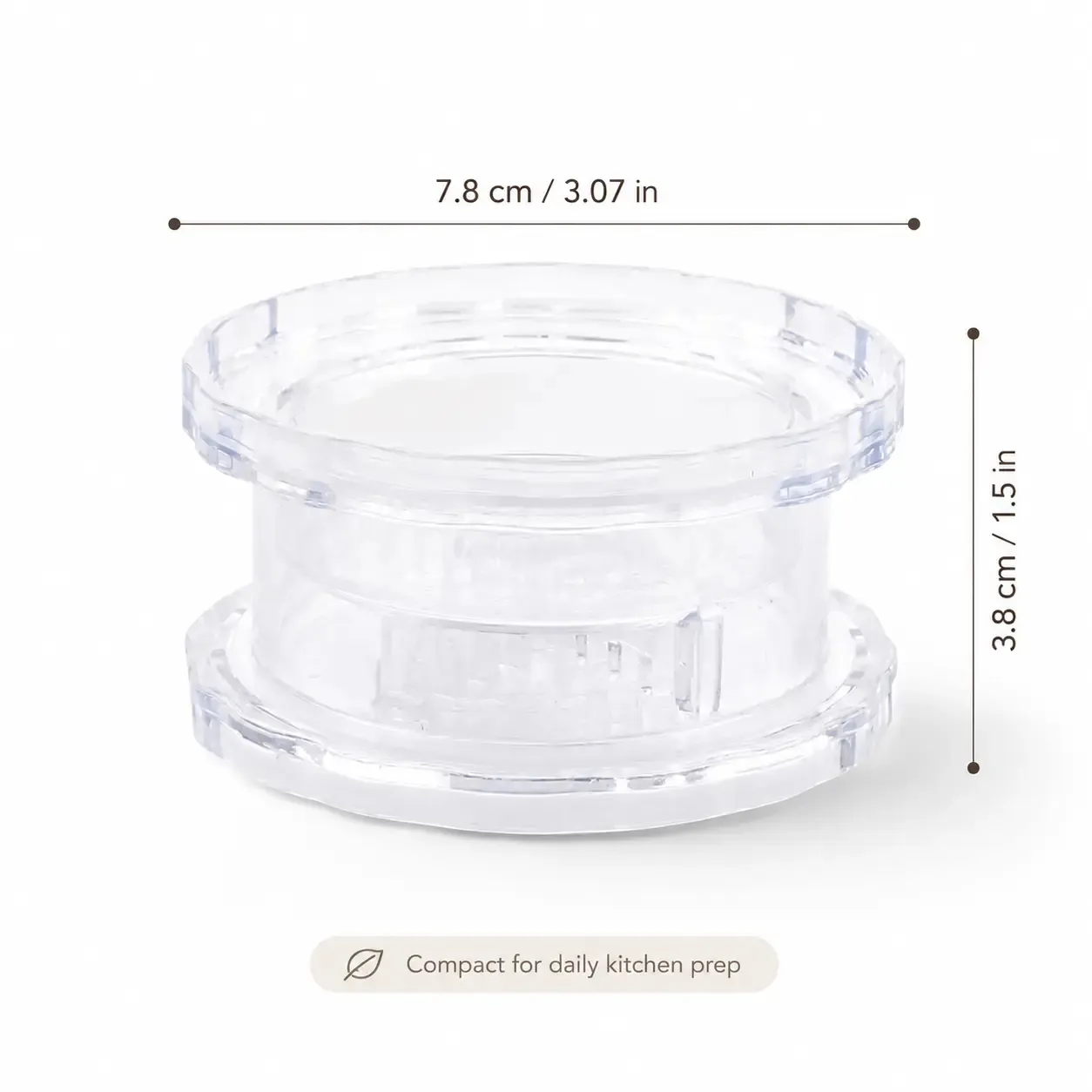 2PCS Clear Manual Garlic Twister and Ginger Mincer Tool
