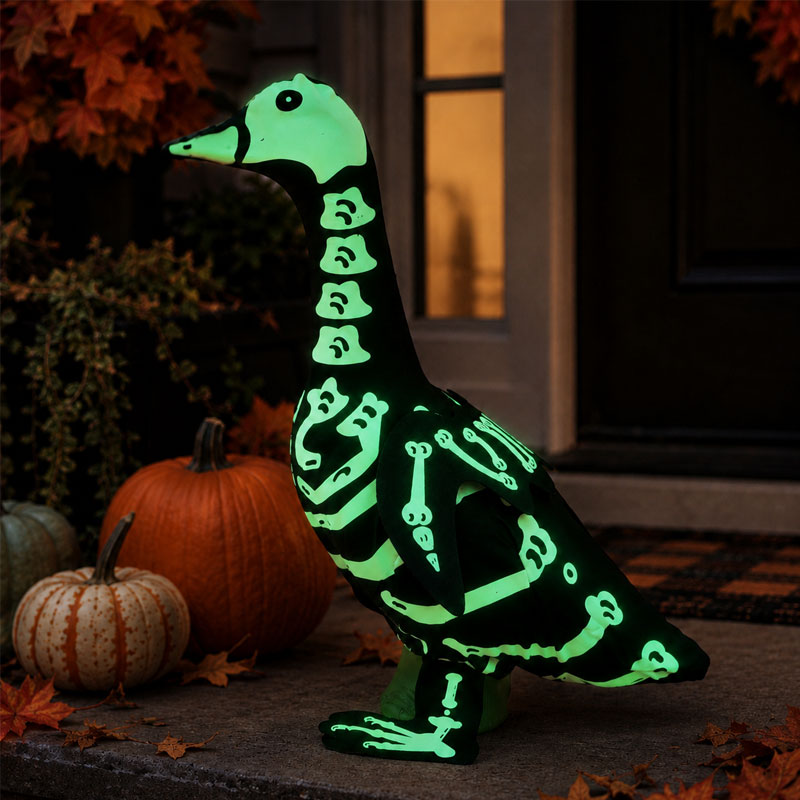 Halloween Luminous Skeleton Goose Porch Decor Costume