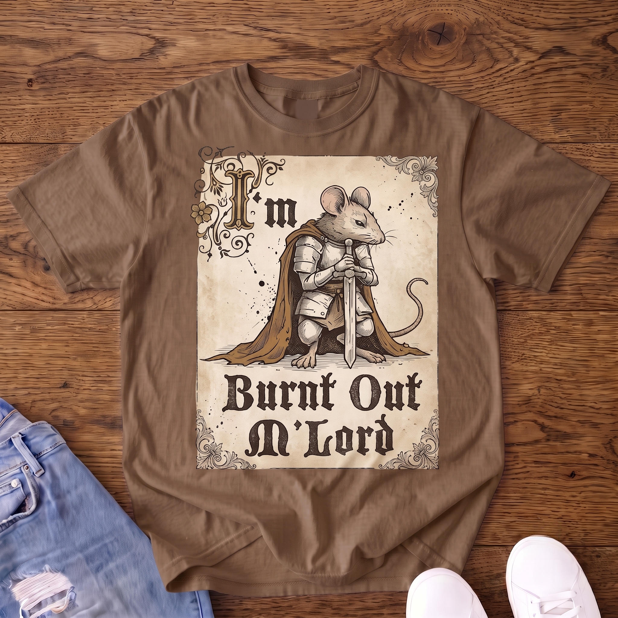 I'M Burnt Out Mouse Knight VintageT-shirt