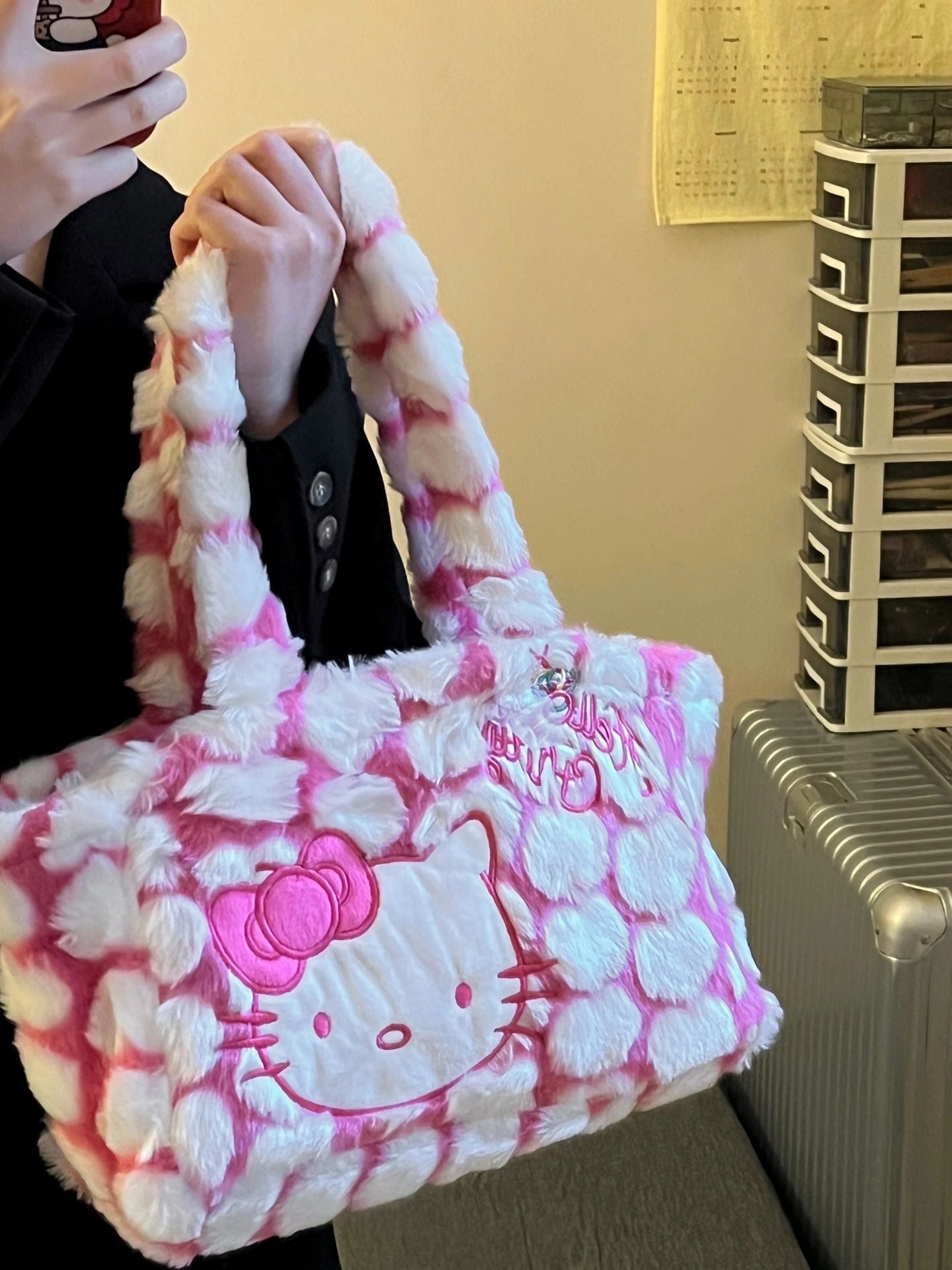 Hellokitty Cute Tote Bags Plush Tote Bag