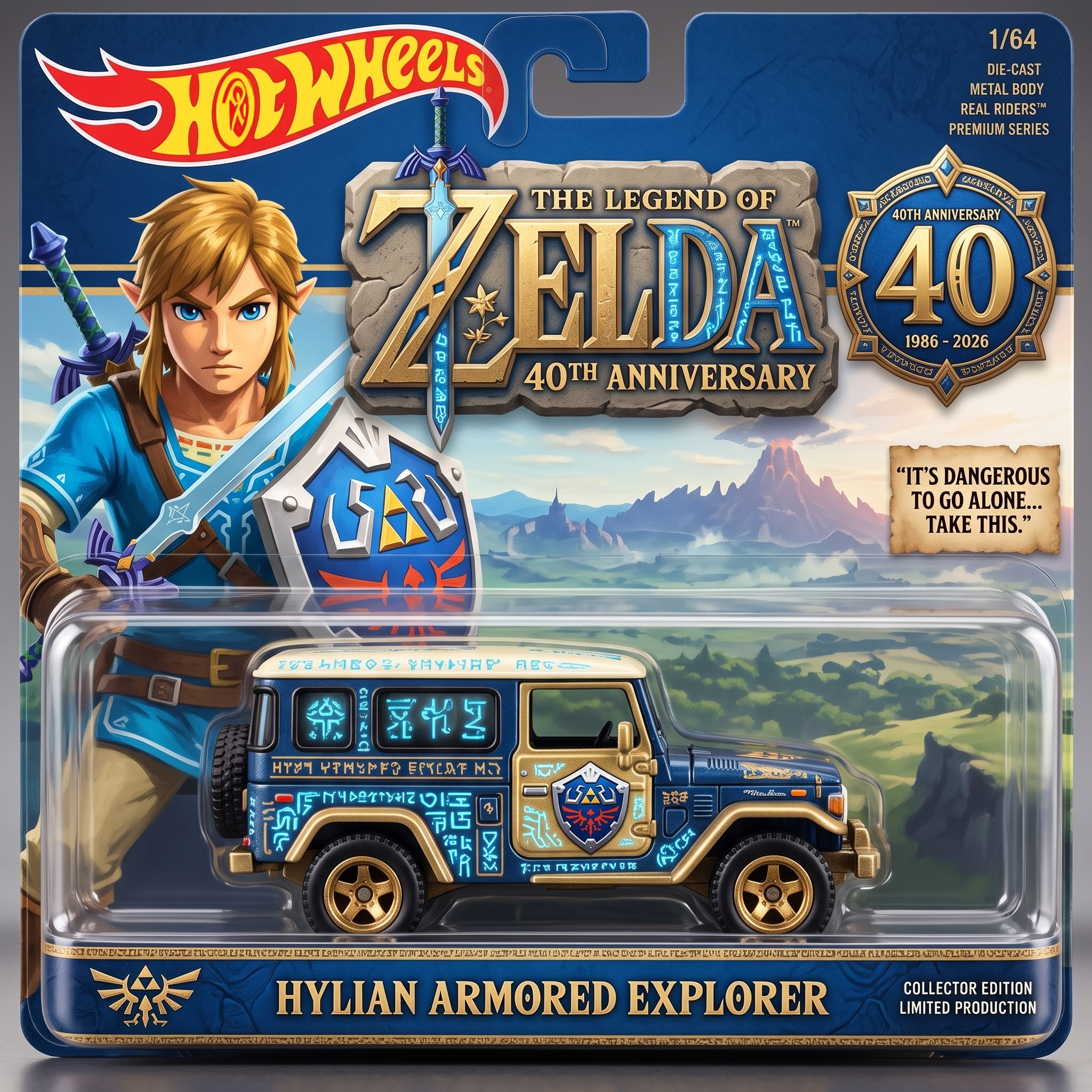 40TH ANNIVERSARY HYLIAN ARMORED EXPLORER 1:64 DIE-CAST COLLECTIBLE