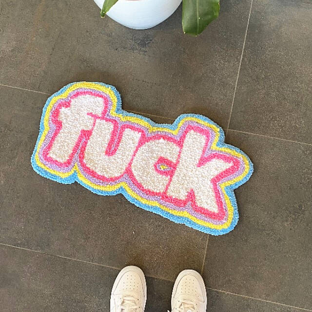 F*ck Colorful Tufted Rug