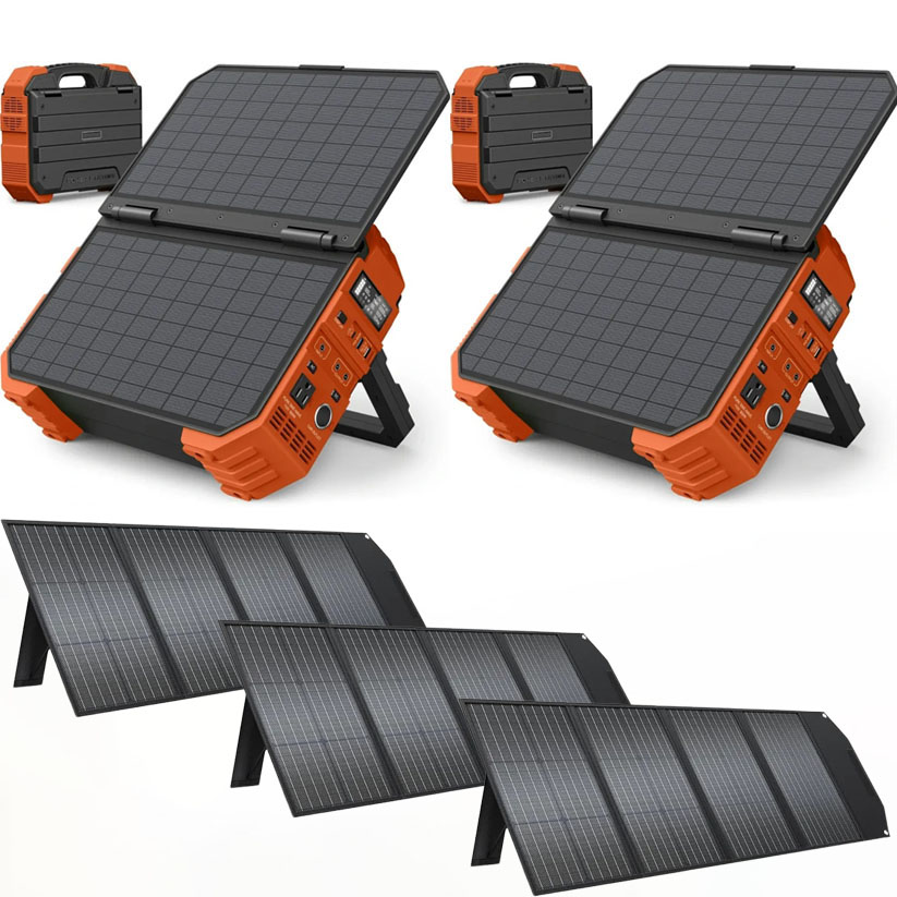 💥Limited Availability💥Buy 1 Get 1 Free💥Portable Power Station with Built-in Solar Panel