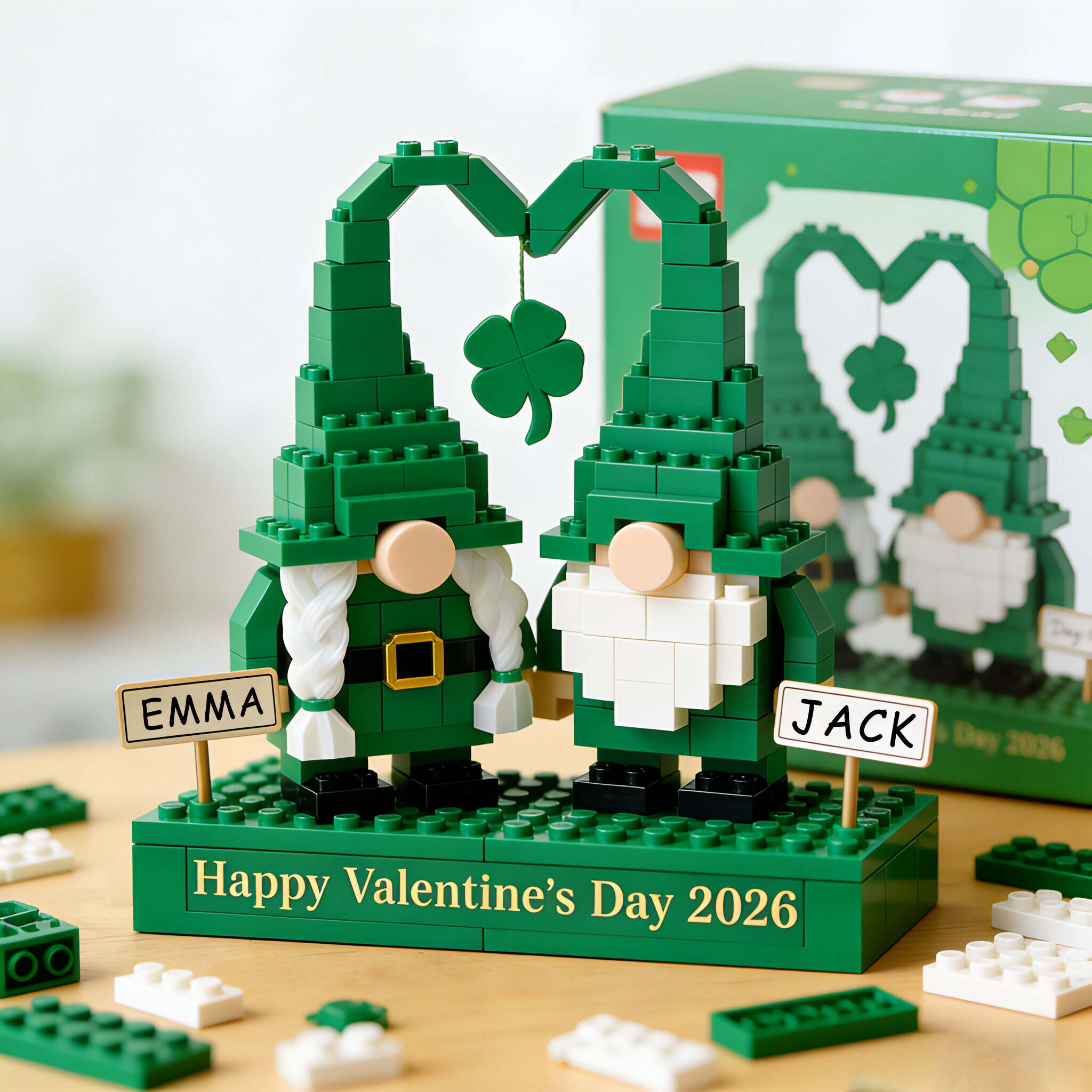 Love & Luck in Bricks: Your Irish Valentine Gnome Set