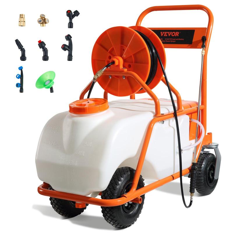 Battery Powered Backpack Sprayer,  4 Gallons Electric Backpack Sprayer, 2 Wands & 8 Nozzles, Adjustable 0-90 PSI, 4H Runtime, Portable Yard Garden Lawn Sprayers for Weeding Spraying Cleaning