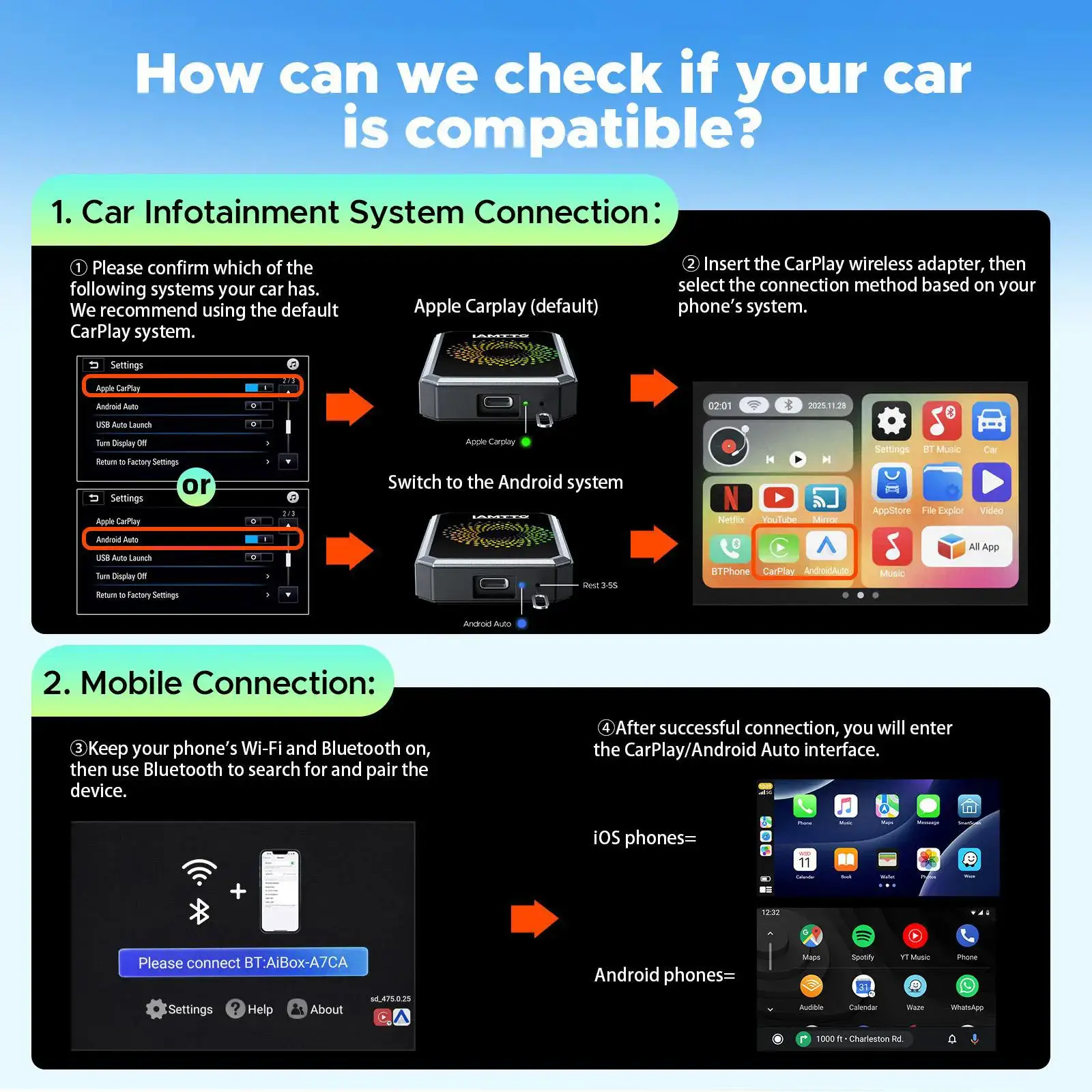 2026 Wired CarPlay to Wireless Adapter