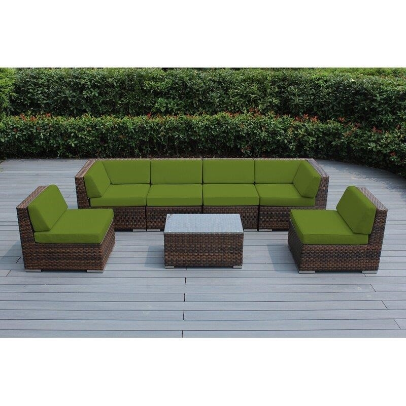 Barneveld Wicker/Rattan 6 - Person Seating Group with Cushions
