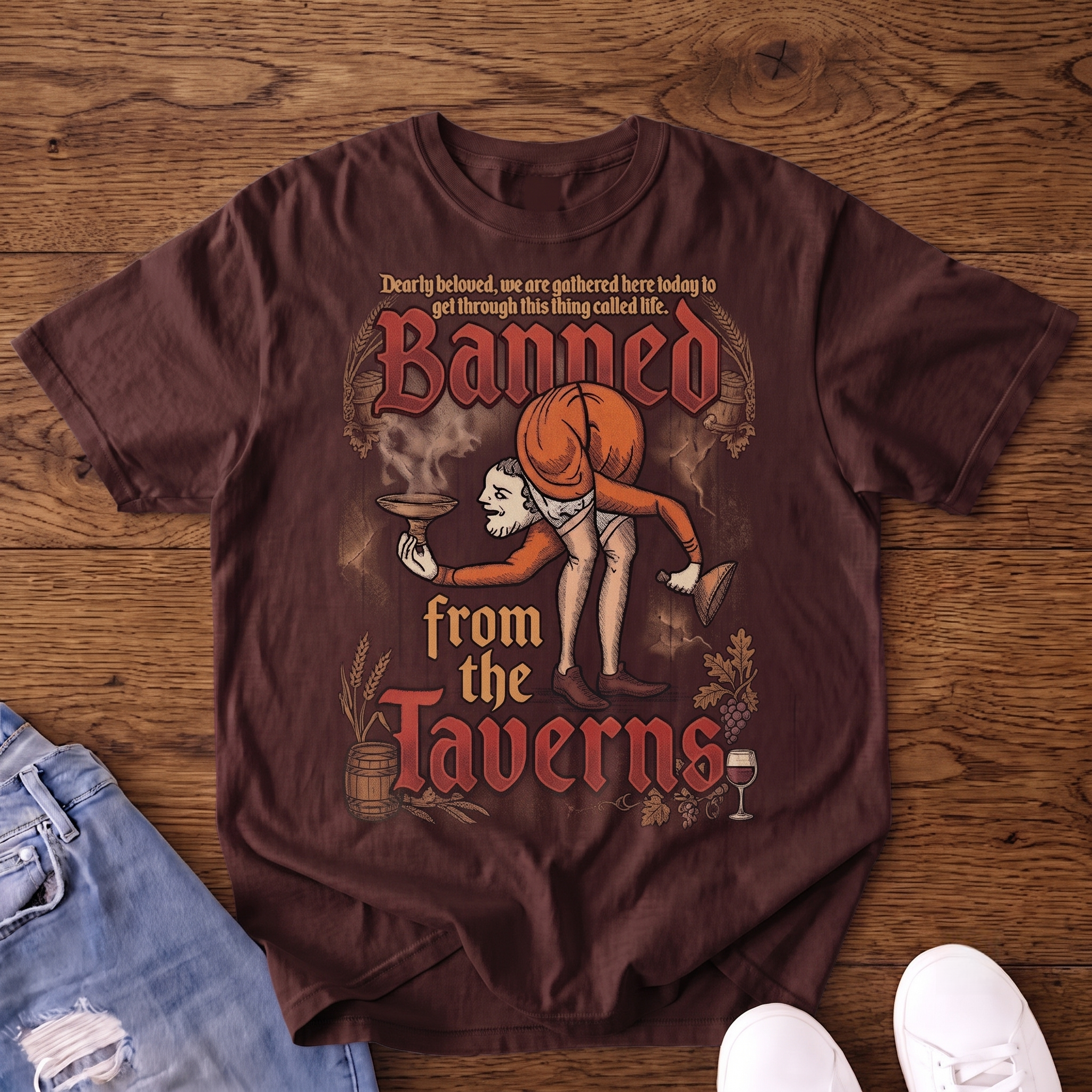 Banned from the Taverns Graphic Vintage T-shirt