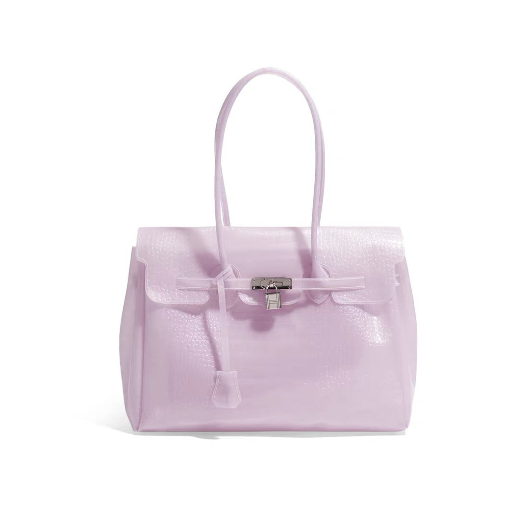 Girly Crocodile Jelly Tote Shoulder Bag
