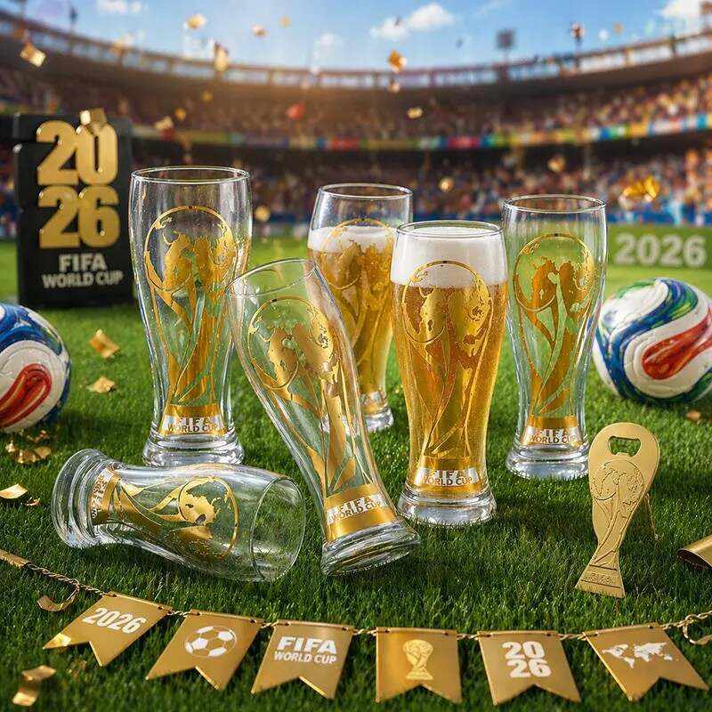 2026 Shatterproof Mugs （Not glass）and Magnetic Gold Opener set---Raise a cup to Victory Drink Drinkware Premium Soccer Gifts soccer fan gear