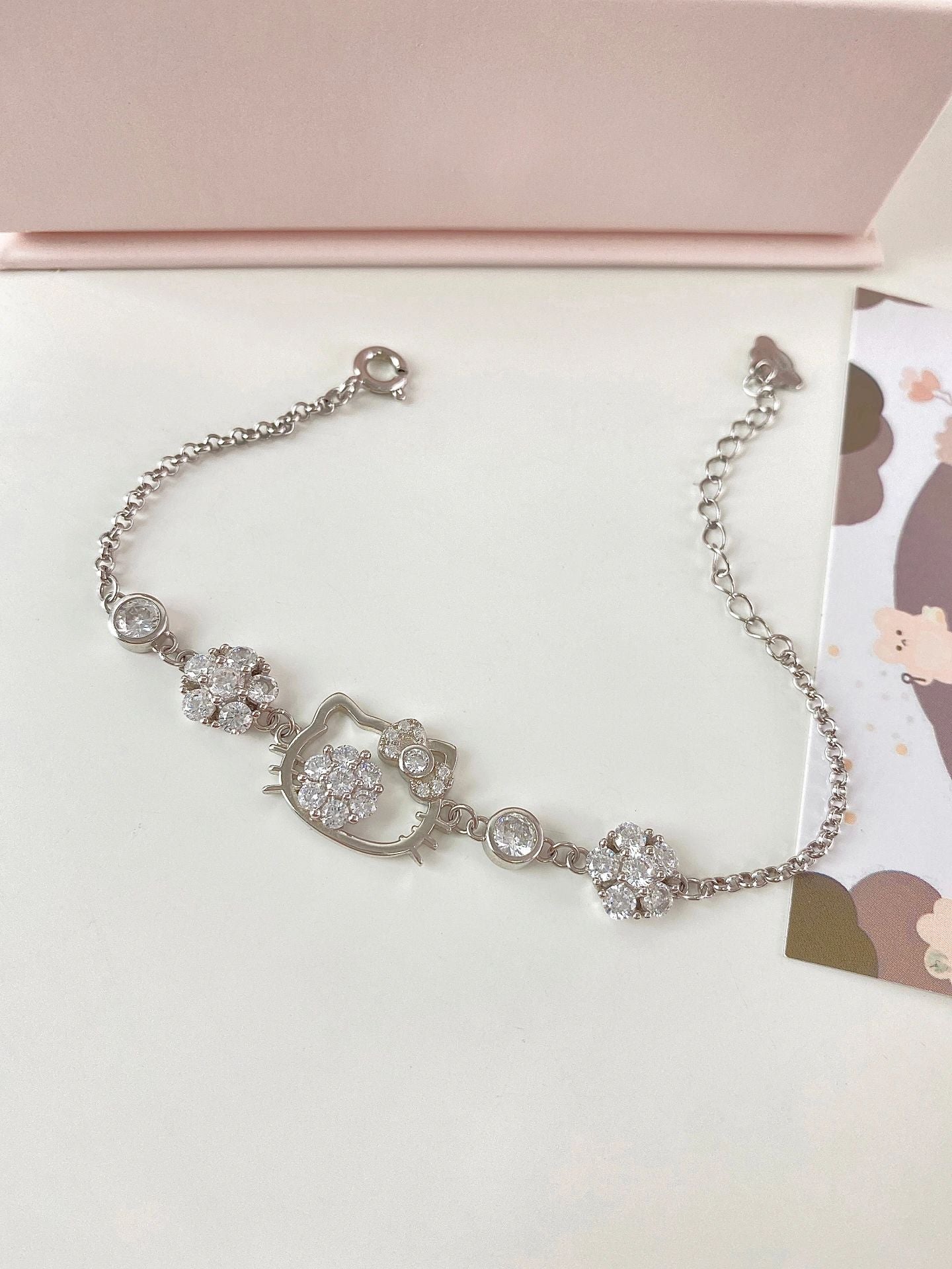 Hellokitty Sterling Silver Cute Bracelet