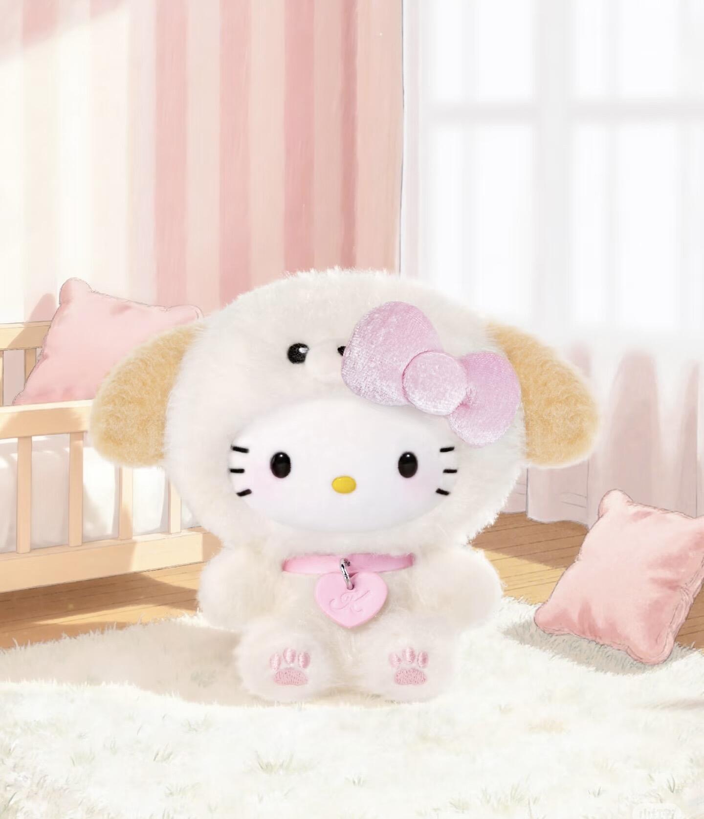 Hello Kitty Puppy Party Series Plush Keychain Blind Box
