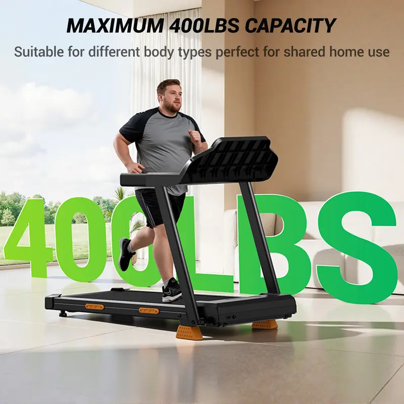 🔥Last Chance Sale🔥16% Incline Foldable Treadmill, 400 lbs