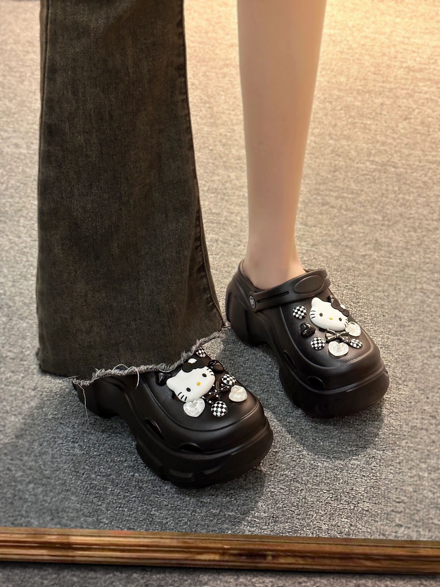 Hellokitty Clogs Platform Shoes Sandal