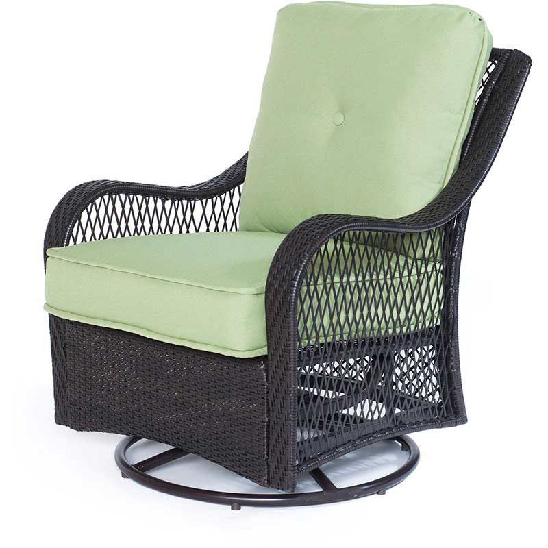 Orleans 5-Piece Fire Pit Chat Set with 4 Woven Swivel Gliders and 26 Inch Square Fire Pit Table, Autumn Berry