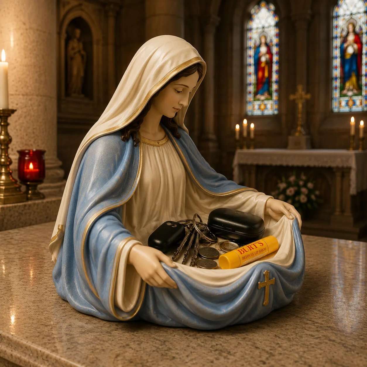 🙏Handmade Virgin Mary Catch-All Bowl