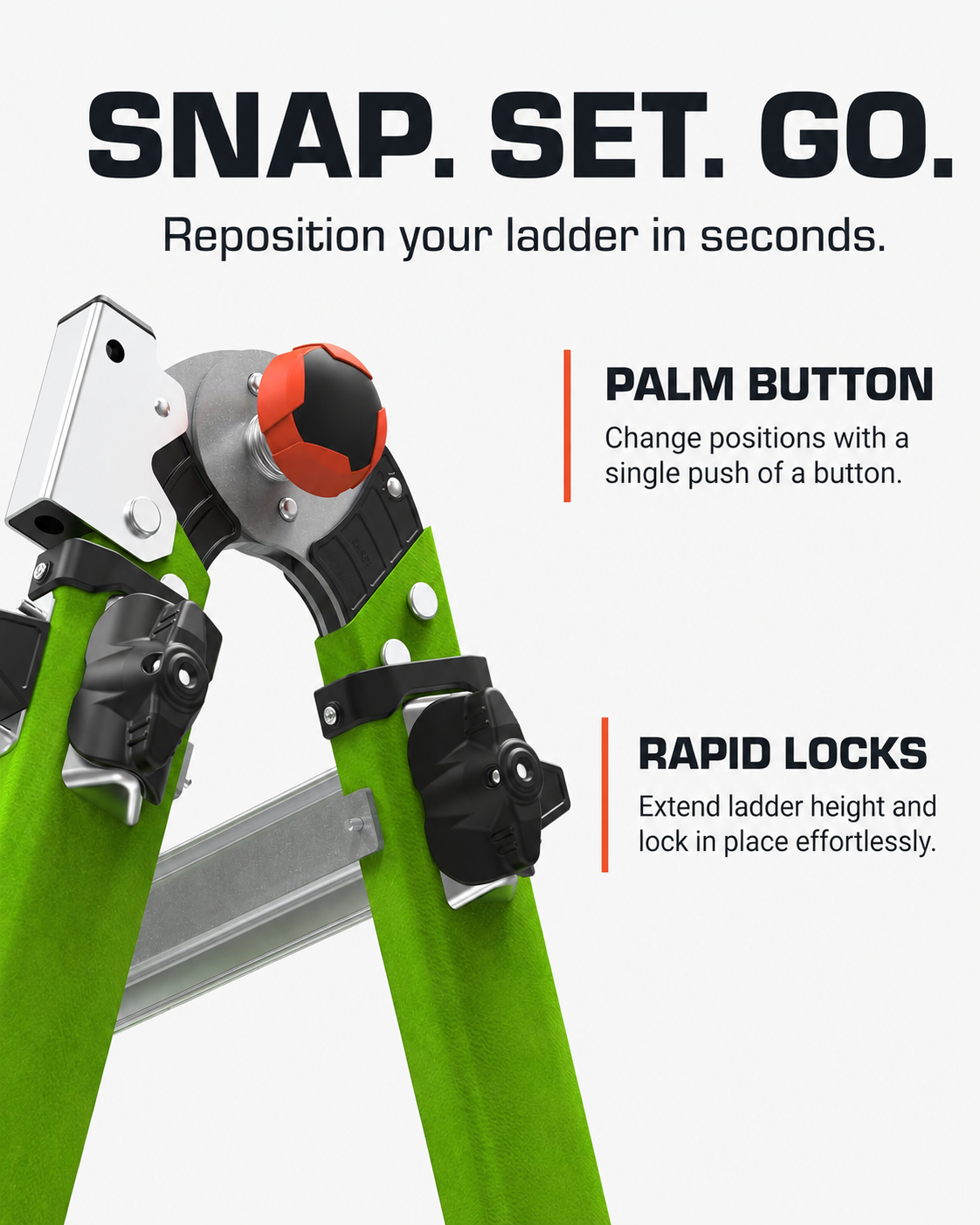 🔥 All-Terrain Multi-Position Fiberglass Ladder – Heavy-Duty, Stable & Easy to Move