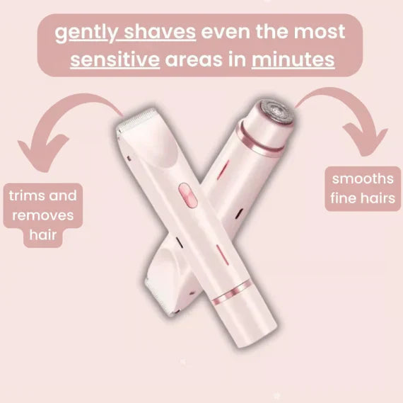🌸LAST DAY SPECIAL PRICE!!🌸Akunbem🇬🇧 Rechargeable Women’s Trimmer ⚡  Dual Heads • IPX7 Waterproof • Painless Precision for Face, Bikini & Body 💧