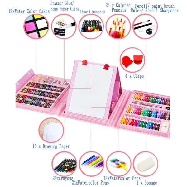 🎨 50% OFF HOT PROMOTION! ✨ Deluxe 6-in-1 Art Creativity Set - Includes Drawing Tools & 12 Colors for Kids' Creative Development 🧑‍🎨🌟