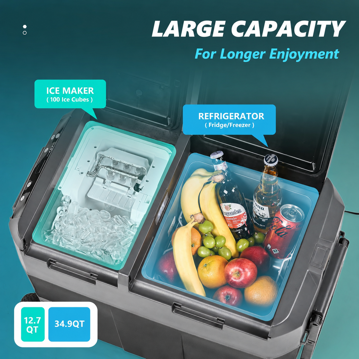 🔥 Limited-Time Deal | 48QT Portable Electric Cooler with Built-In Ice Maker