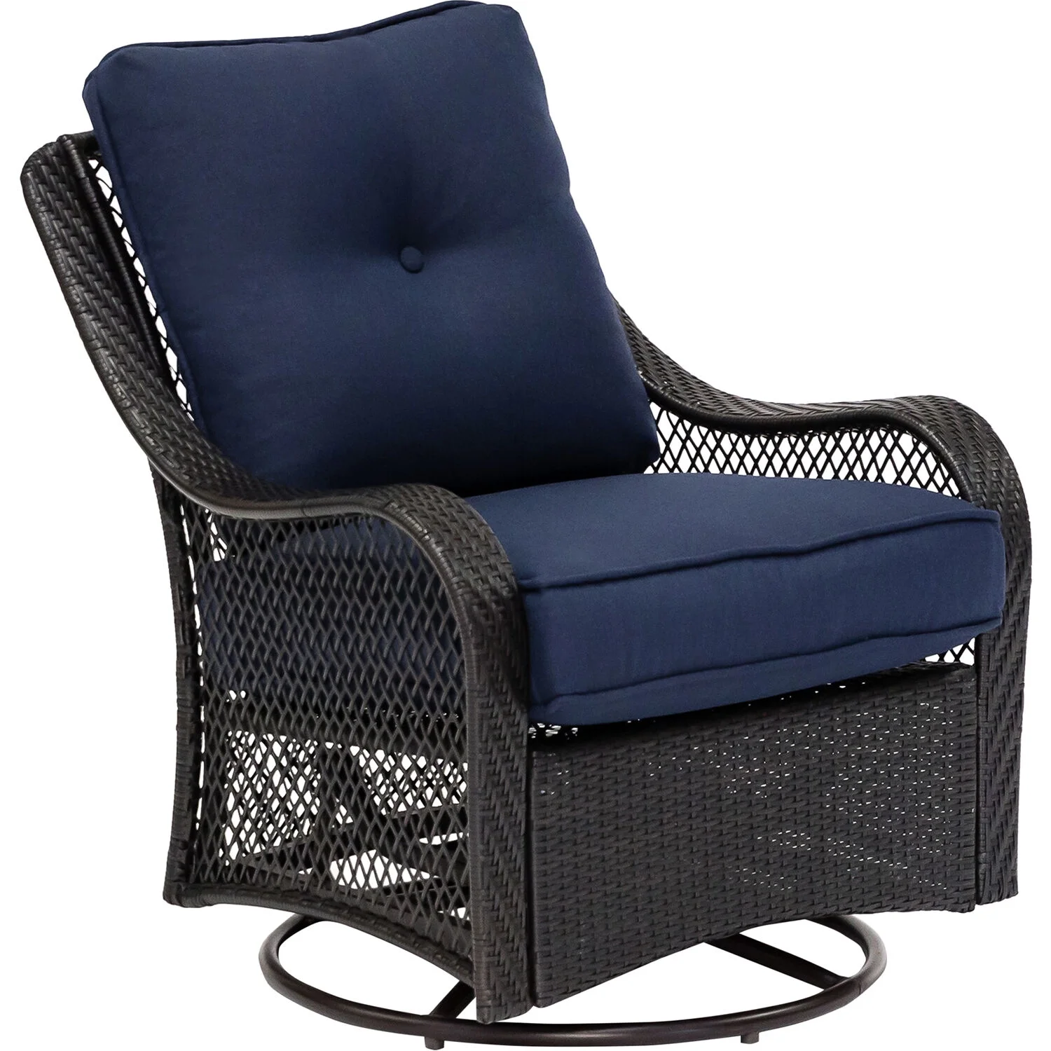 Orleans 5-Piece Fire Pit Chat Set with 4 Woven Swivel Gliders and 26 Inch Square Fire Pit Table, Autumn Berry