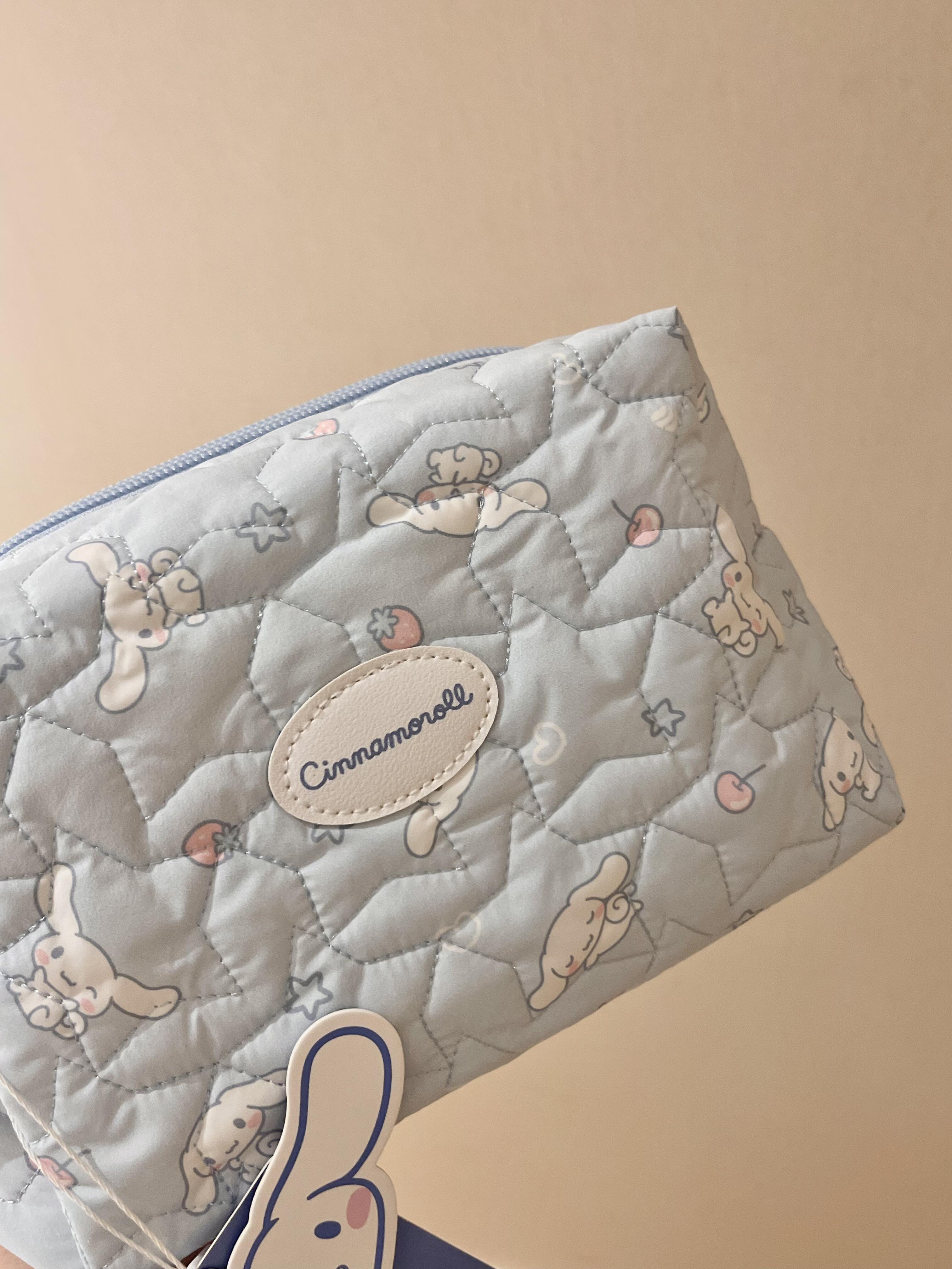 Sanrio Makeup Portable Quilted Cosmetic Bag Large Cotton  Makeup Bag Travel Toiletry Bag