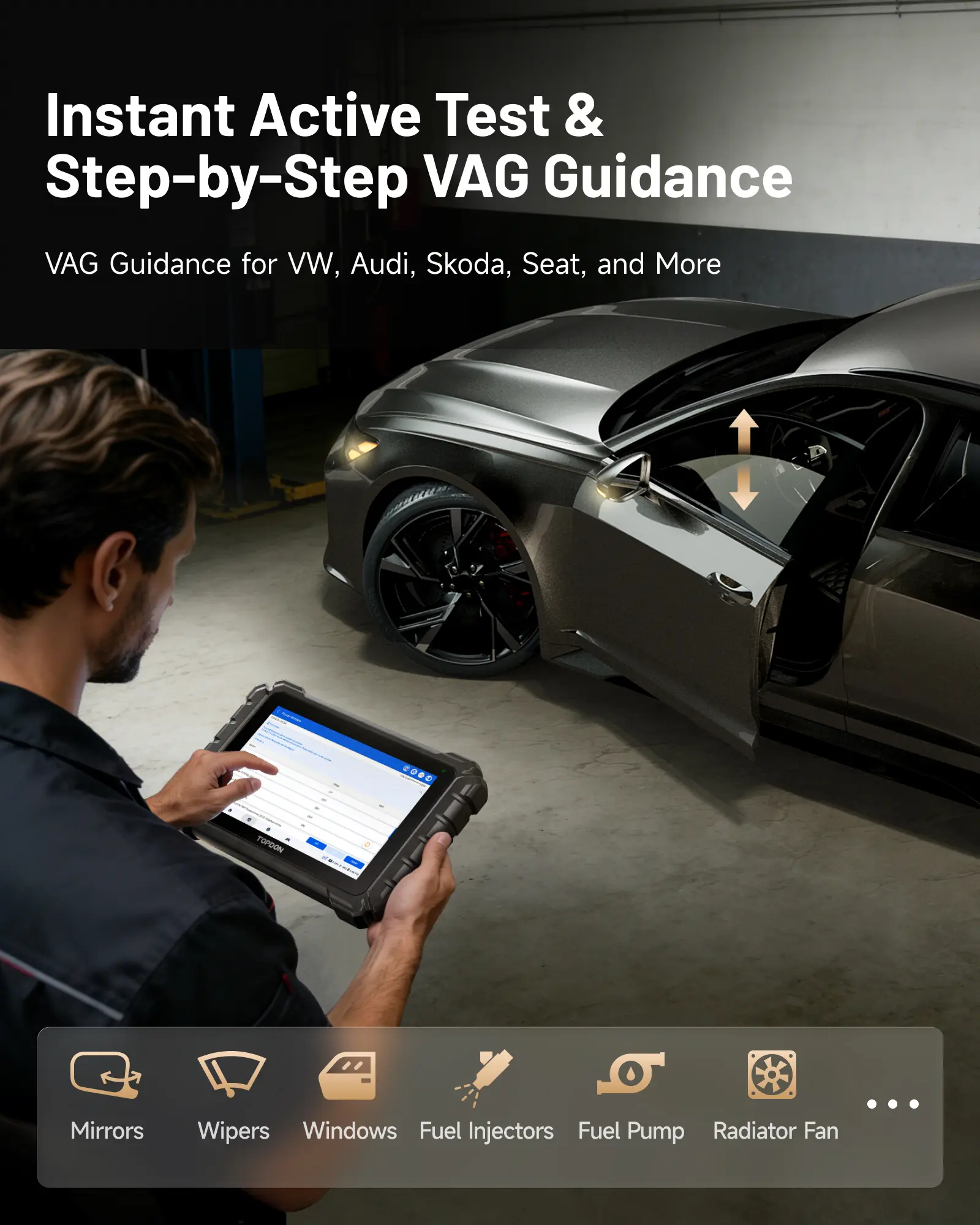 10.1-Inch Bidirectional OBD2 Scanner (One) with ECU Coding
