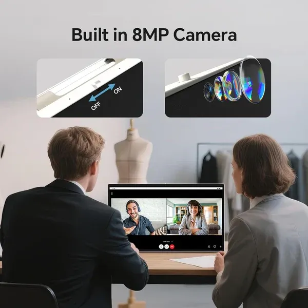 Portable Smart TV – 25” FHD Touchscreen Display with Android 14, Built‑In Battery & Rolling Stand 📺✨