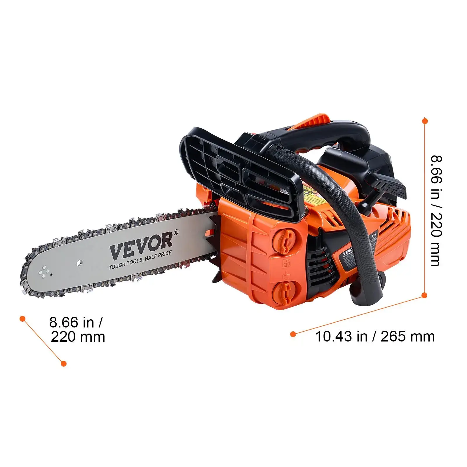 Gas Chainsaw 12-inch 25.4CC 1.2HP Handheld Tree Cutting Tool