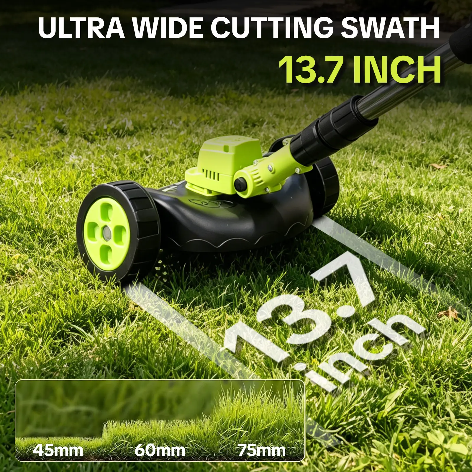 🔥 Flash Sale🔥 | Cordless Lawn Mower & Trimmer with 2 Batteries – Lightweight Garden Tool