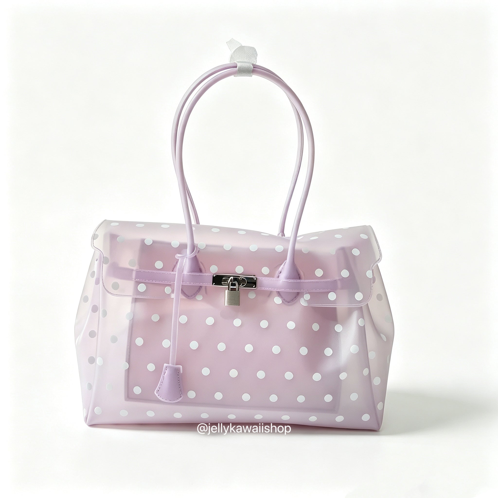 Girly Polka Dots Jelly Tote Shoulder Bag