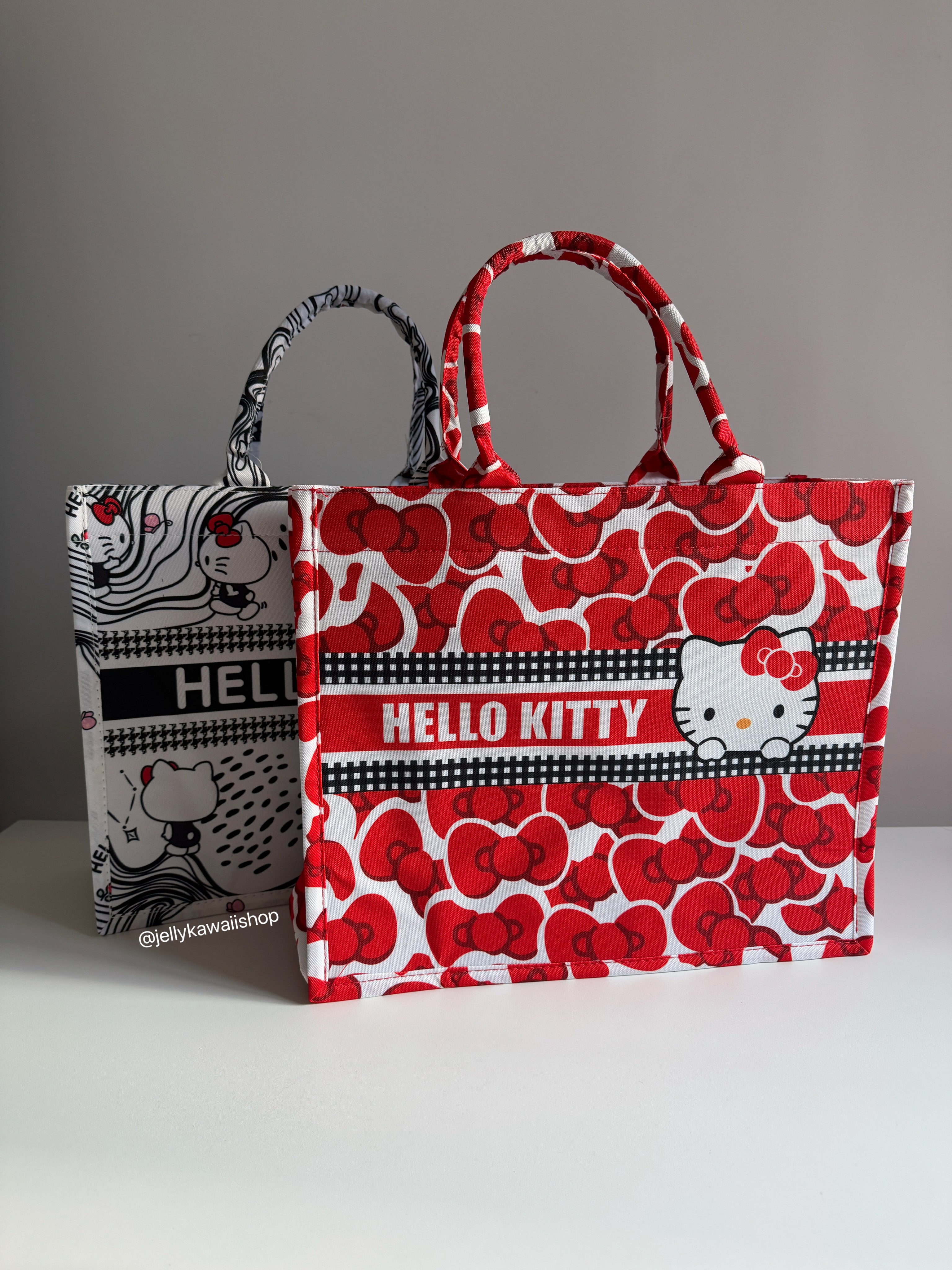Hellokitty Reusable Grocery Bags, Foldable Shopping Bags for Groceries